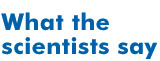 What the scientists say